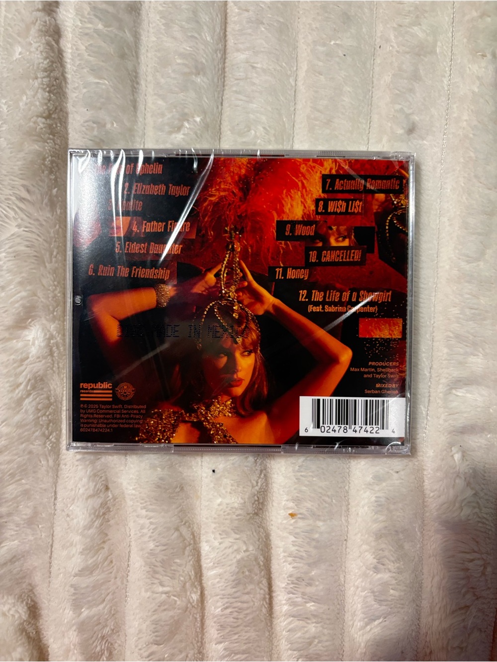 Taylor Swift “The Life of A Showgirl” crewneck sweatshirt and CD box set. - Picture 5 of 7